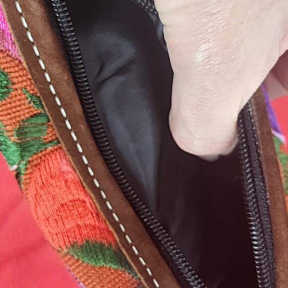 JL Brand Mexican Floral Design Embroidered Leather Snap Shut Wallet / Clutch RGL - Picture 15 of 16